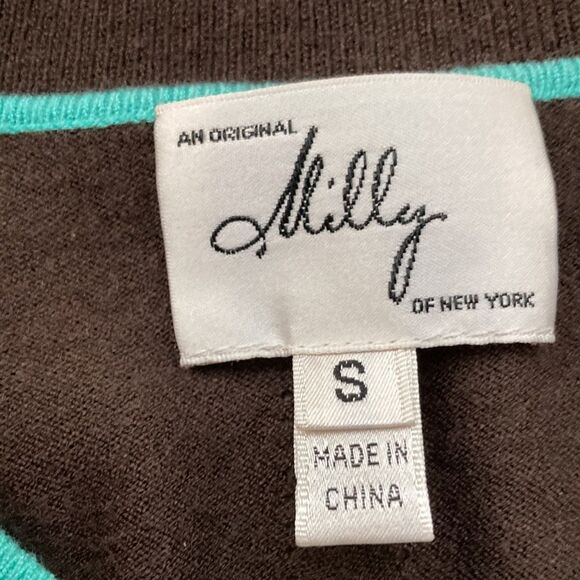 Milly of New York zig zag cardigan sweater size Small - Picture 4 of 7